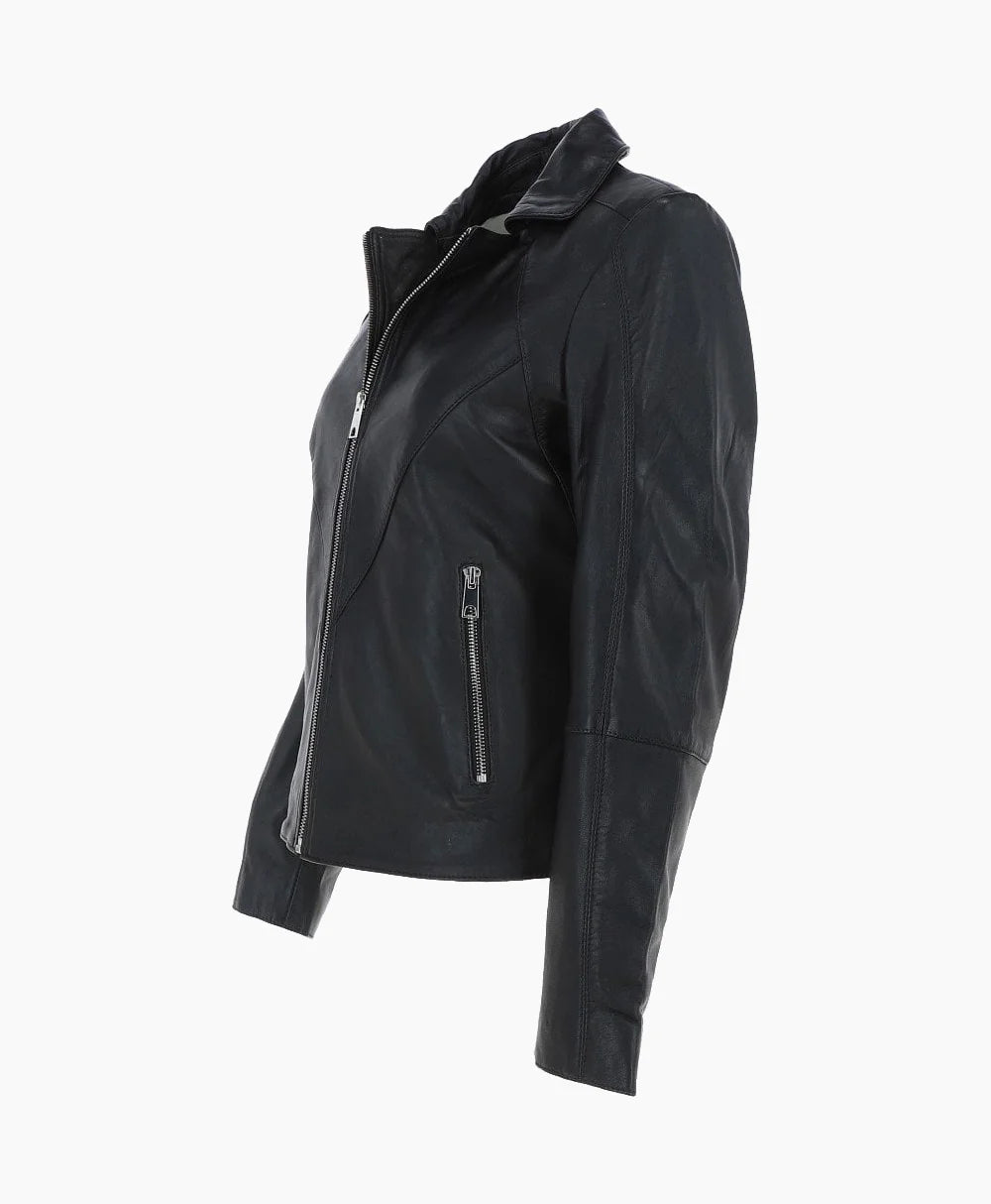 Leather Biker Jacket Black El Dorado