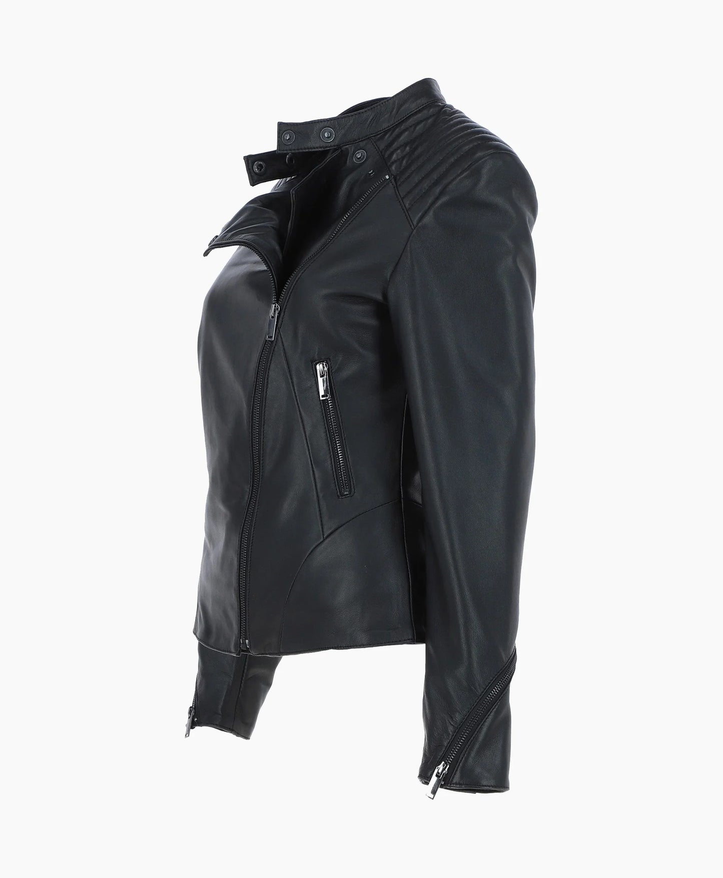 Leather Biker Jacket Black Mundelein