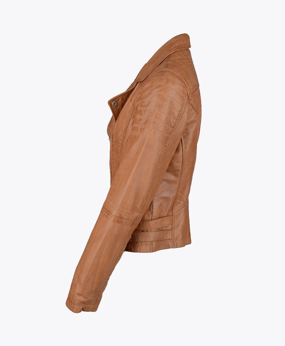 Leather Biker Jacket Tan Ottawa