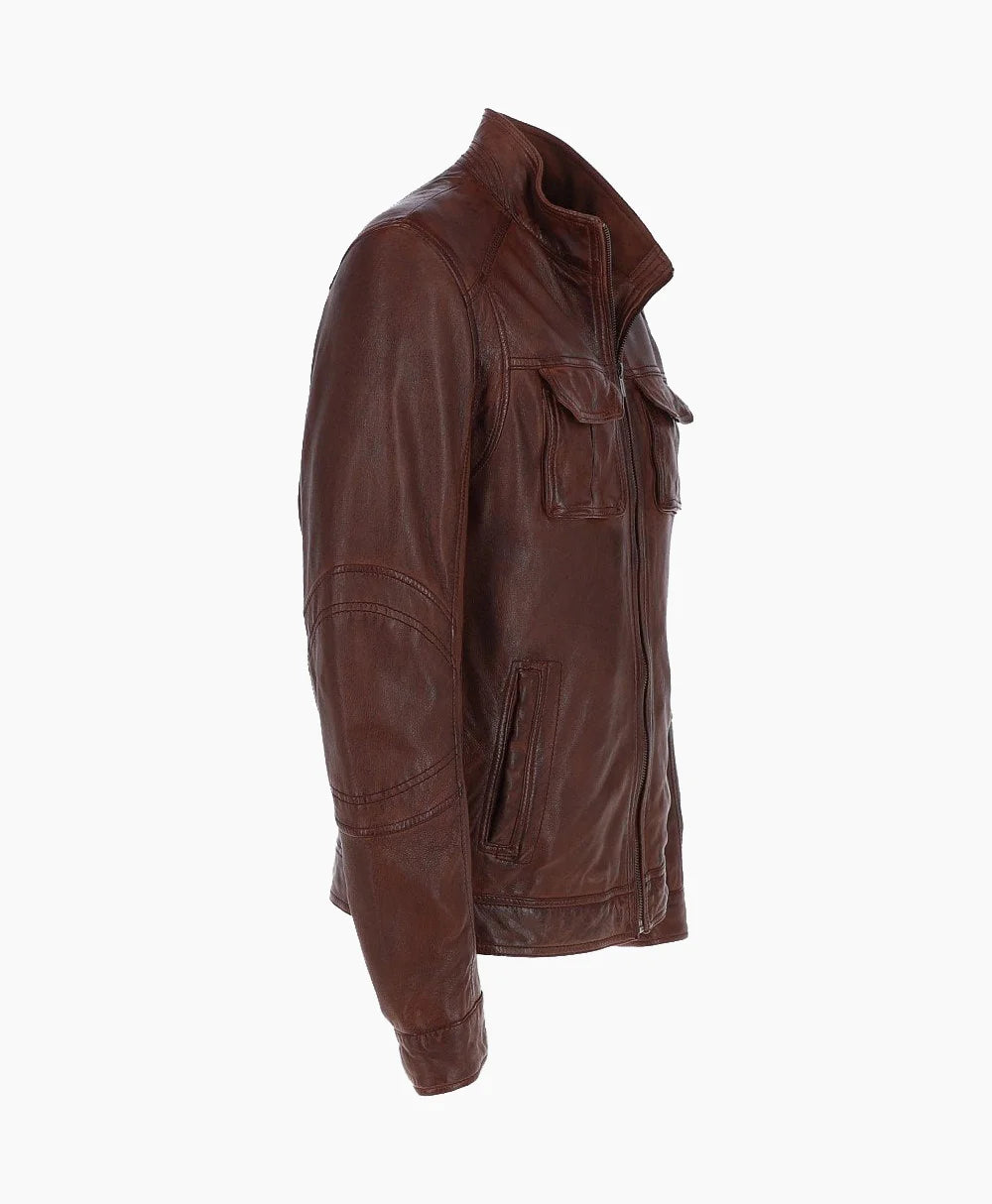 Leather Jacket Brown Austin