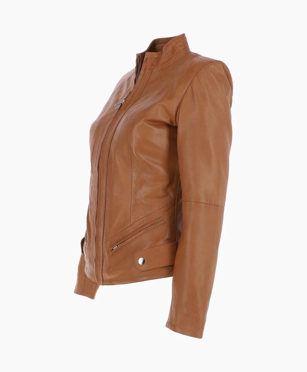 Leather Jacket Tan Amesbury