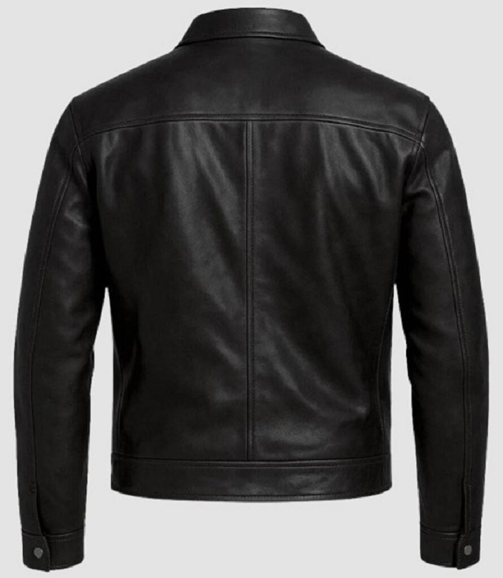 Café Racer for Men, Black Leather Moto Jacket