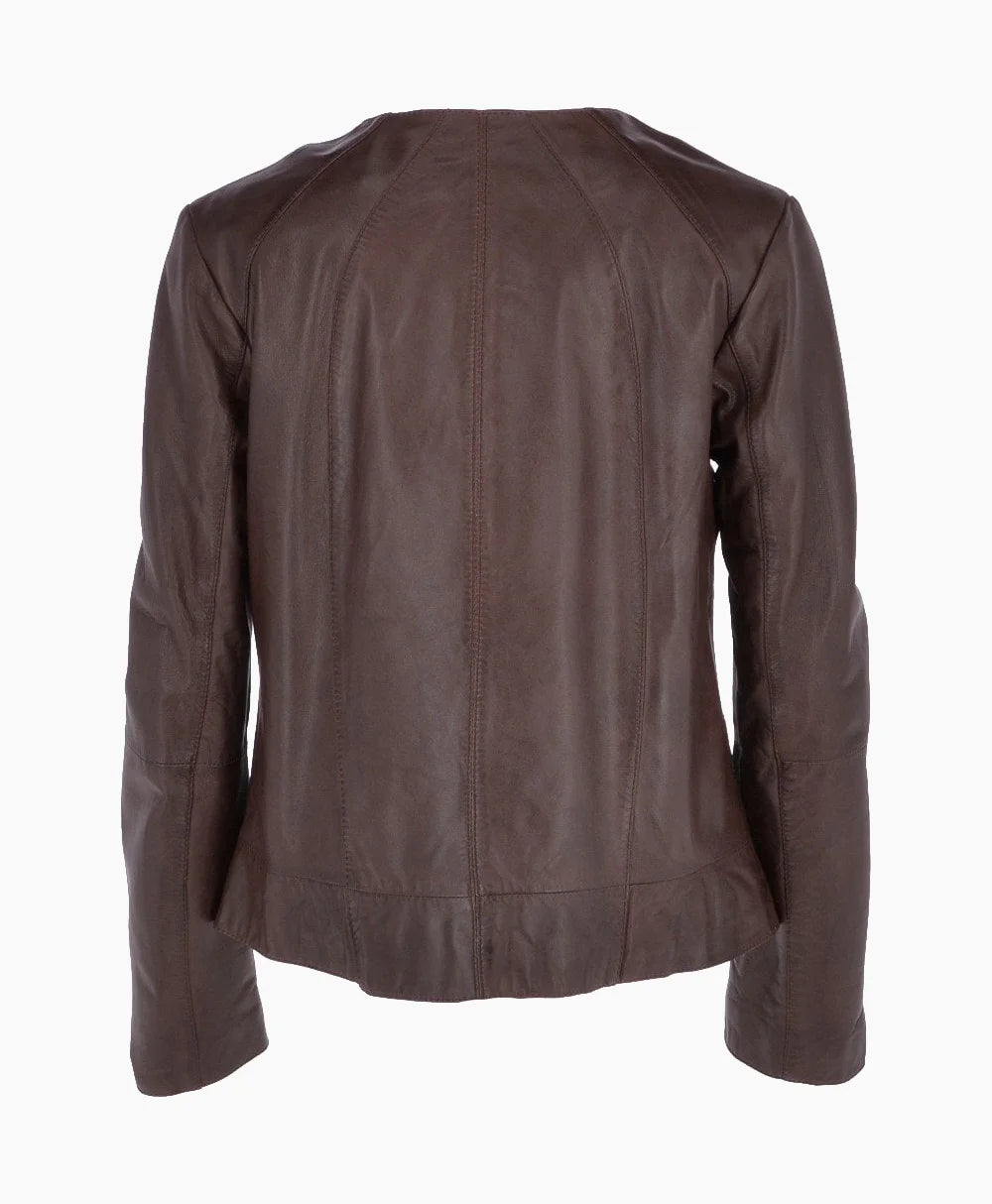 Leather Jacket Brown Carmel
