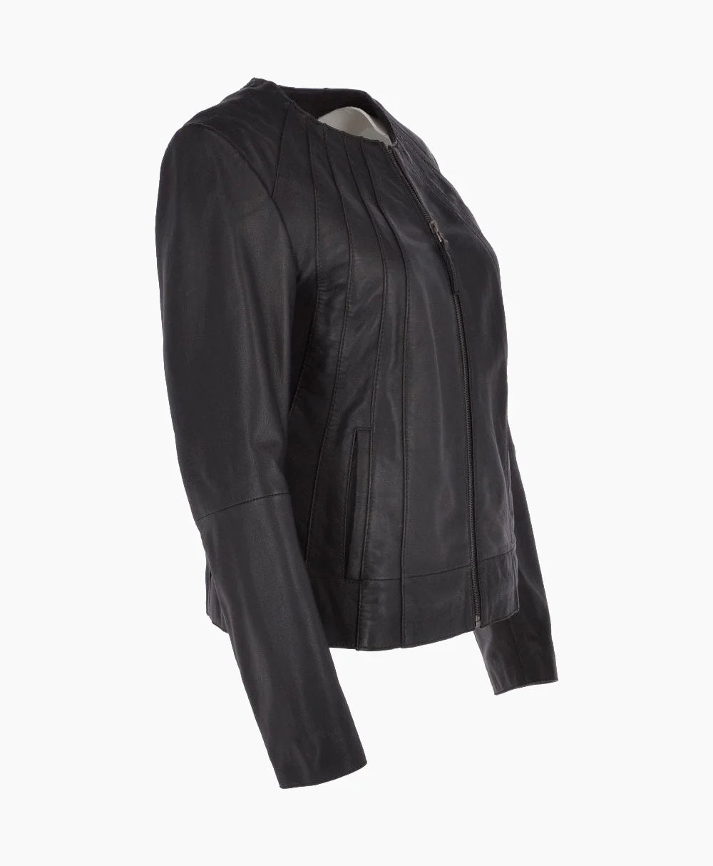 Leather Jacket Black Carmel