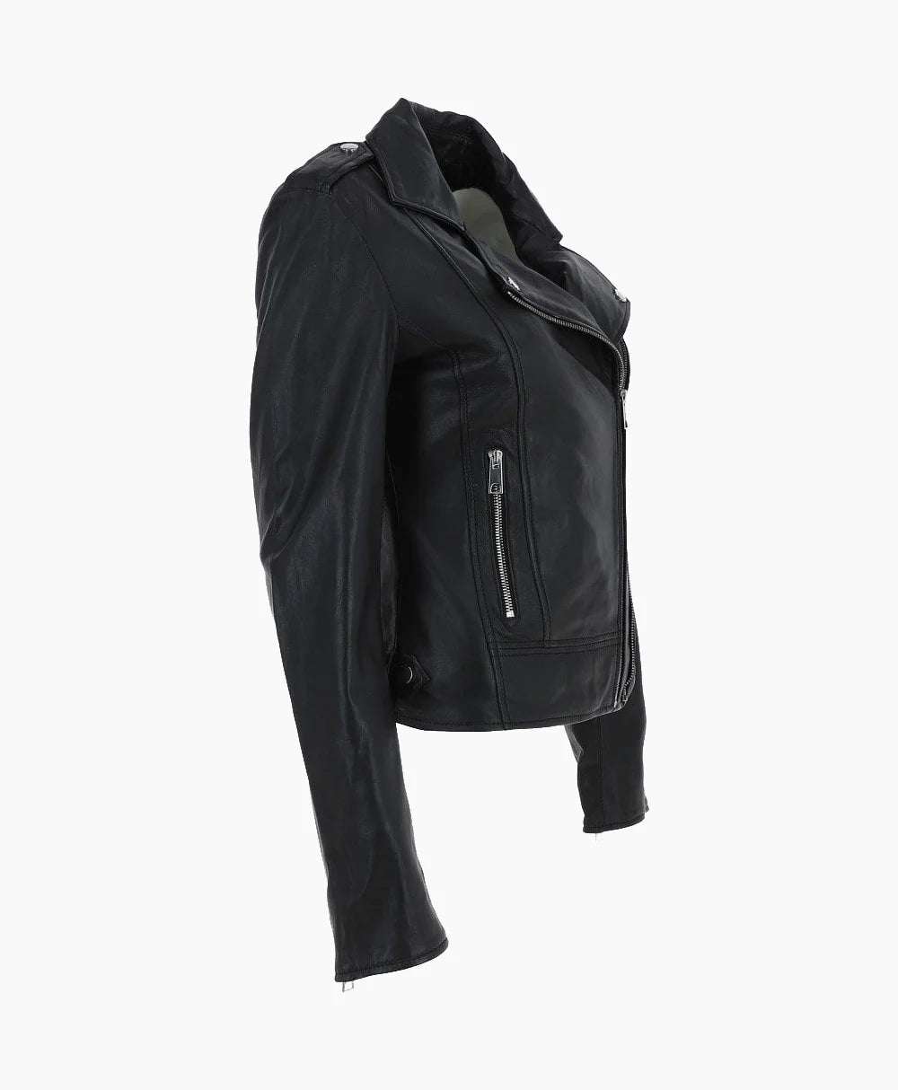 Leather Jacket Black Hayward