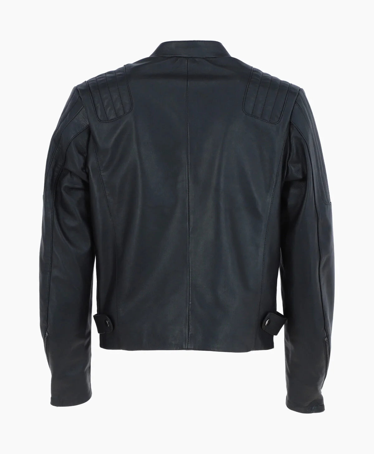 Leather Biker Jacket Black Charleston