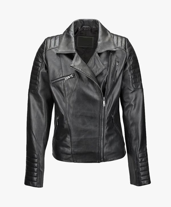 Leather Biker Jacket Black Canon