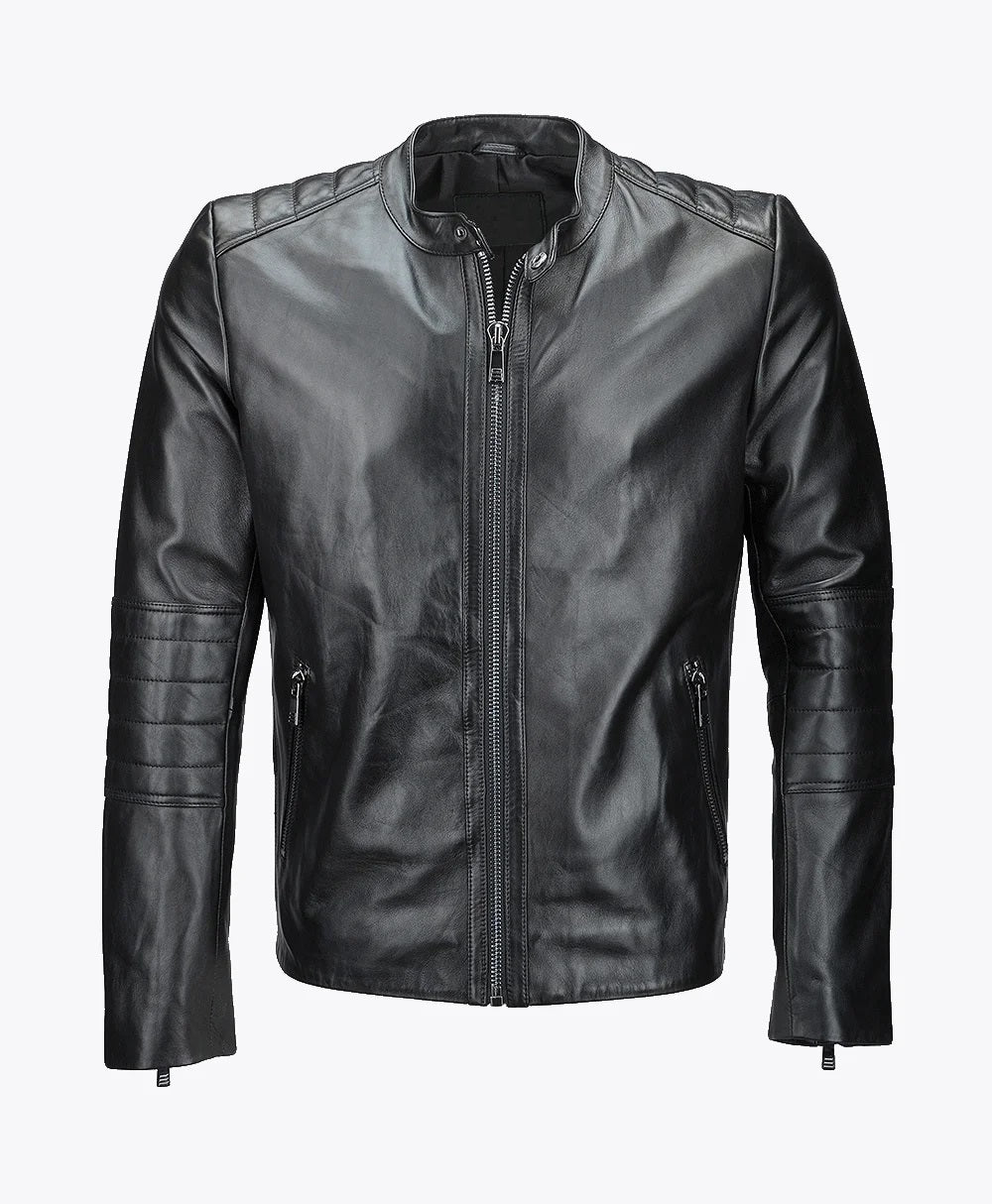 Leather Biker Jacket Black Corpus