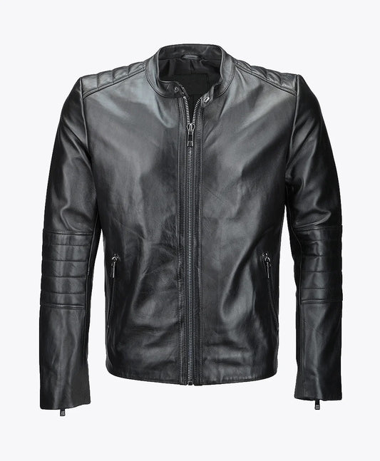 Leather Biker Jacket Black Corpus