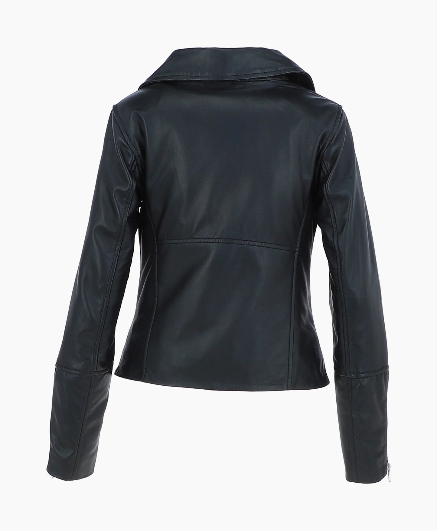 Leather Biker Jacket Black Greeley
