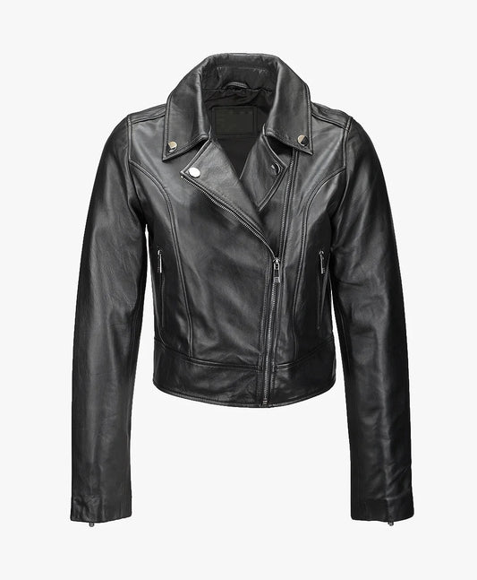 Leather Biker Jacket Black Melbourne
