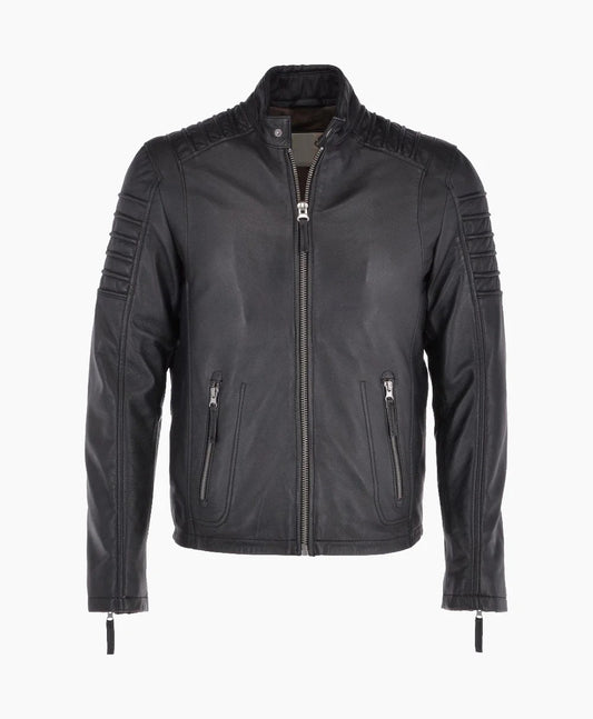 Leather Biker Jacket Black Phoenix