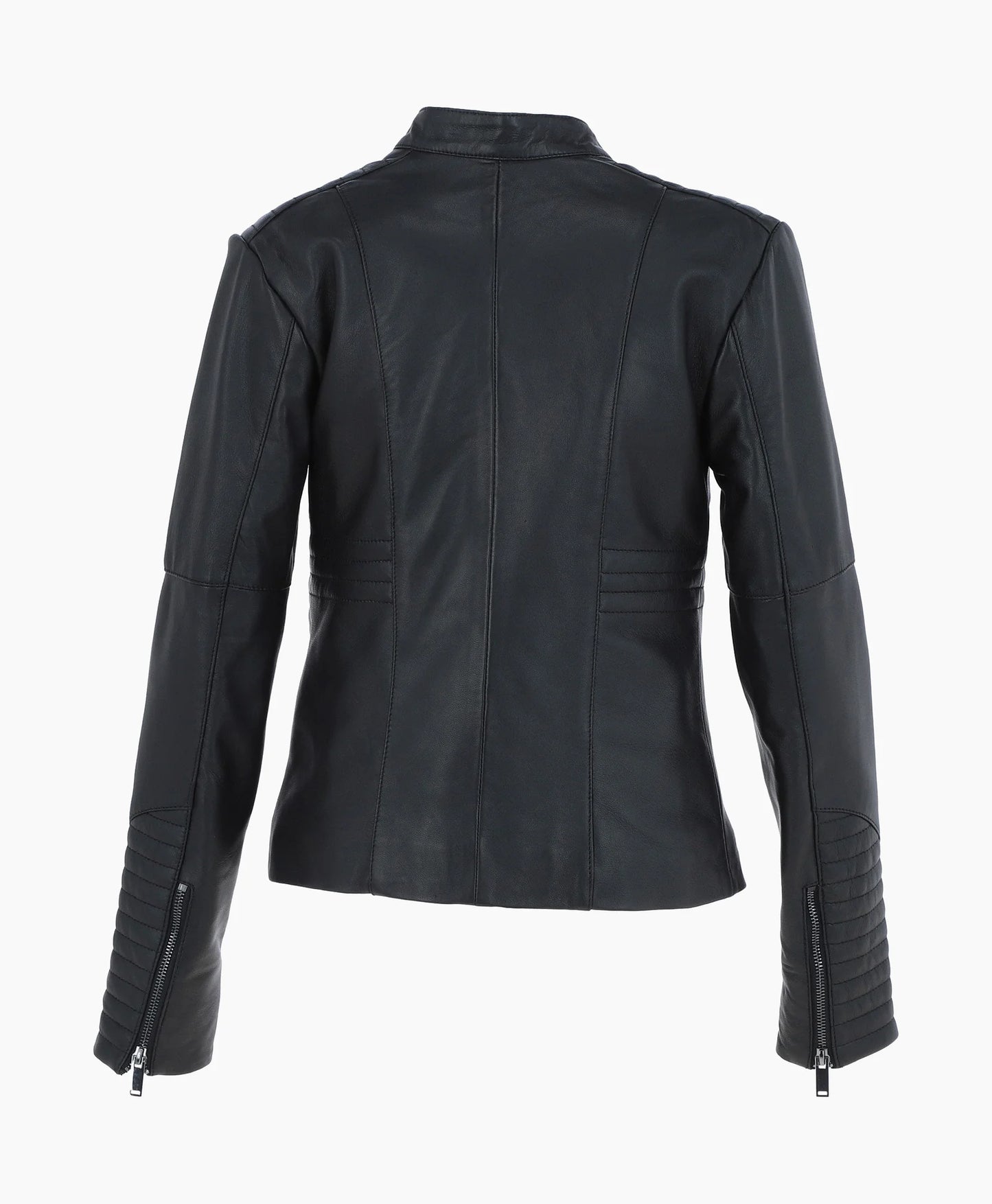 Leather Biker Jacket Black Urbana