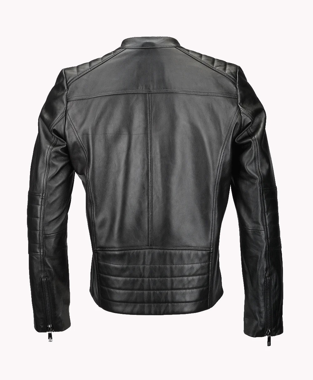 Leather Biker Jacket Black Corpus