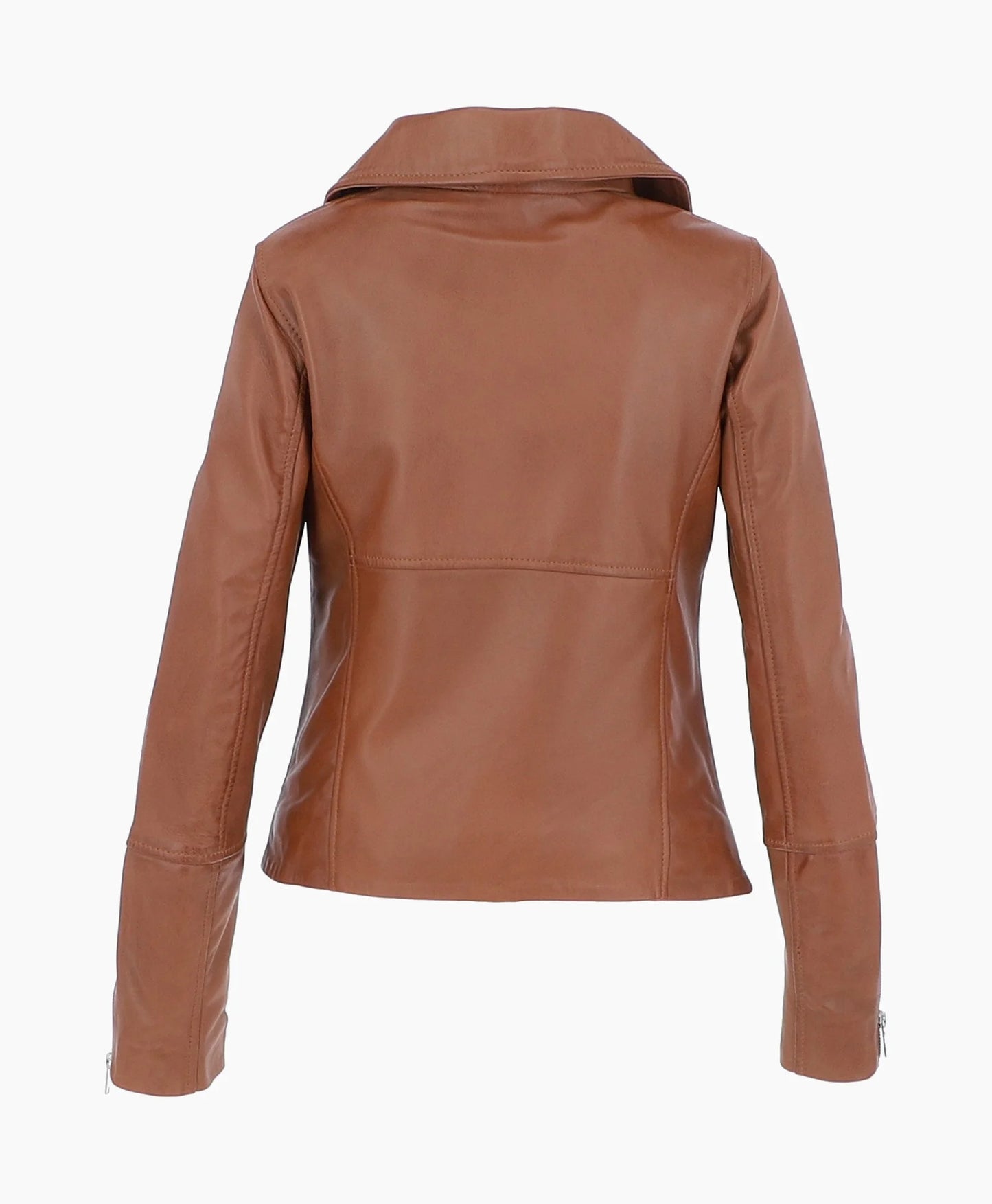 Leather Biker Jacket Tan Greeley