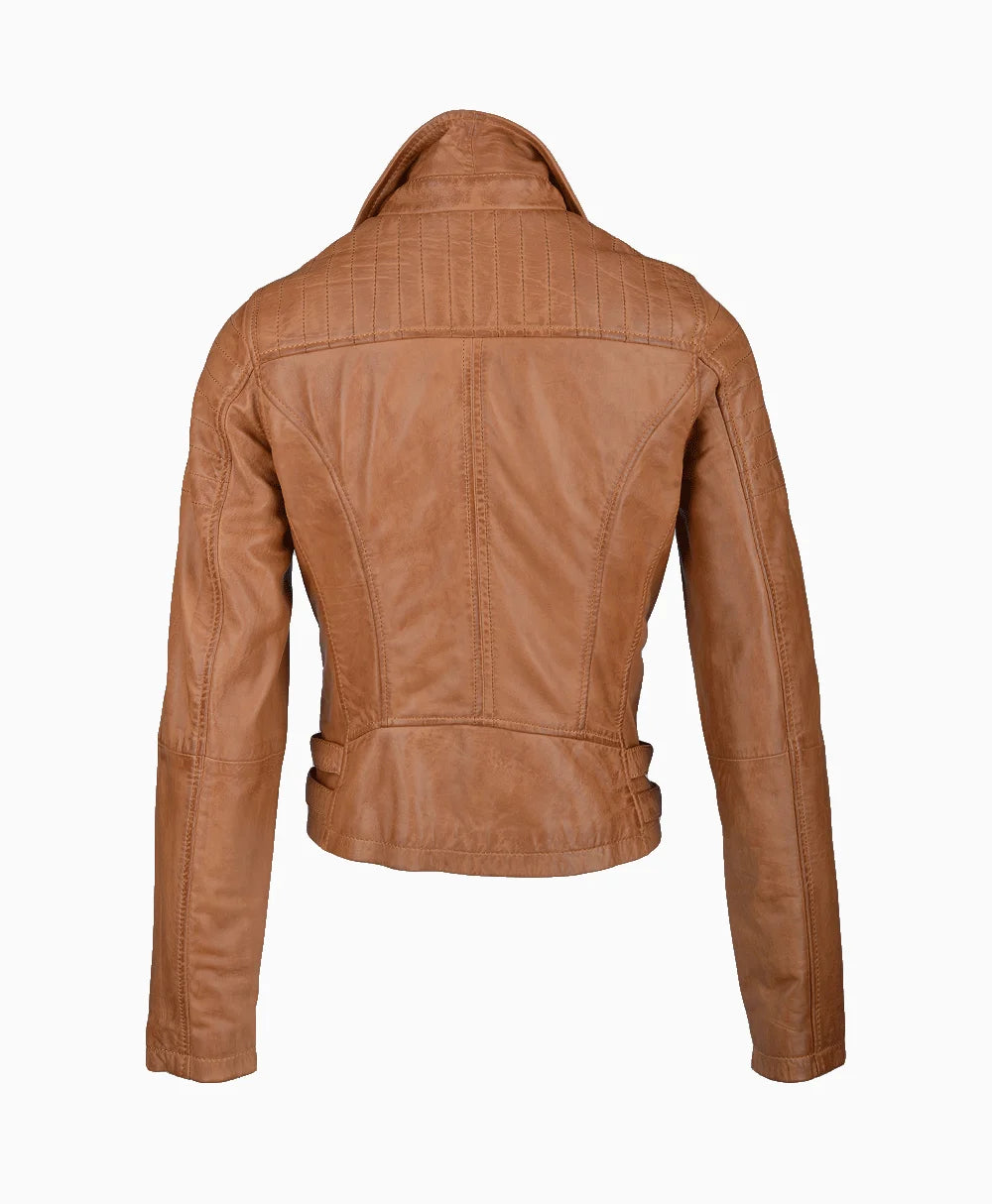 Leather Biker Jacket Tan Ottawa