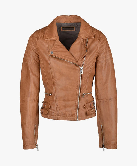 Leather Biker Jacket Tan Ottawa