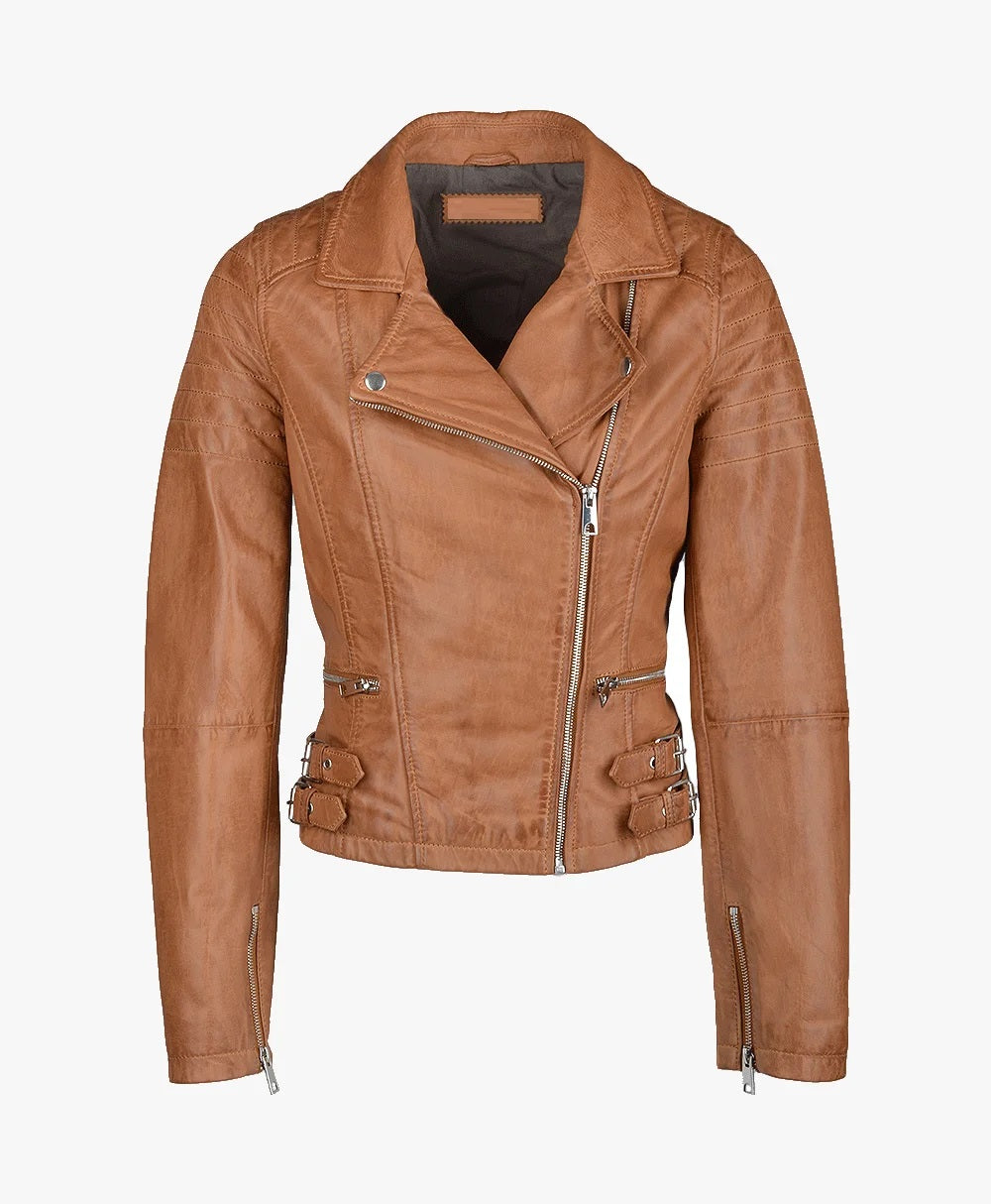 Leather Biker Jacket Tan Ottawa