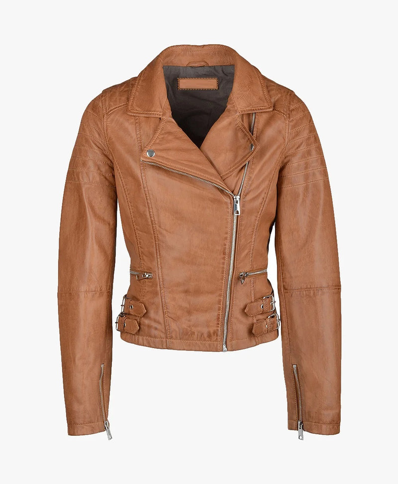 Leather Biker Jacket Tan Ottawa