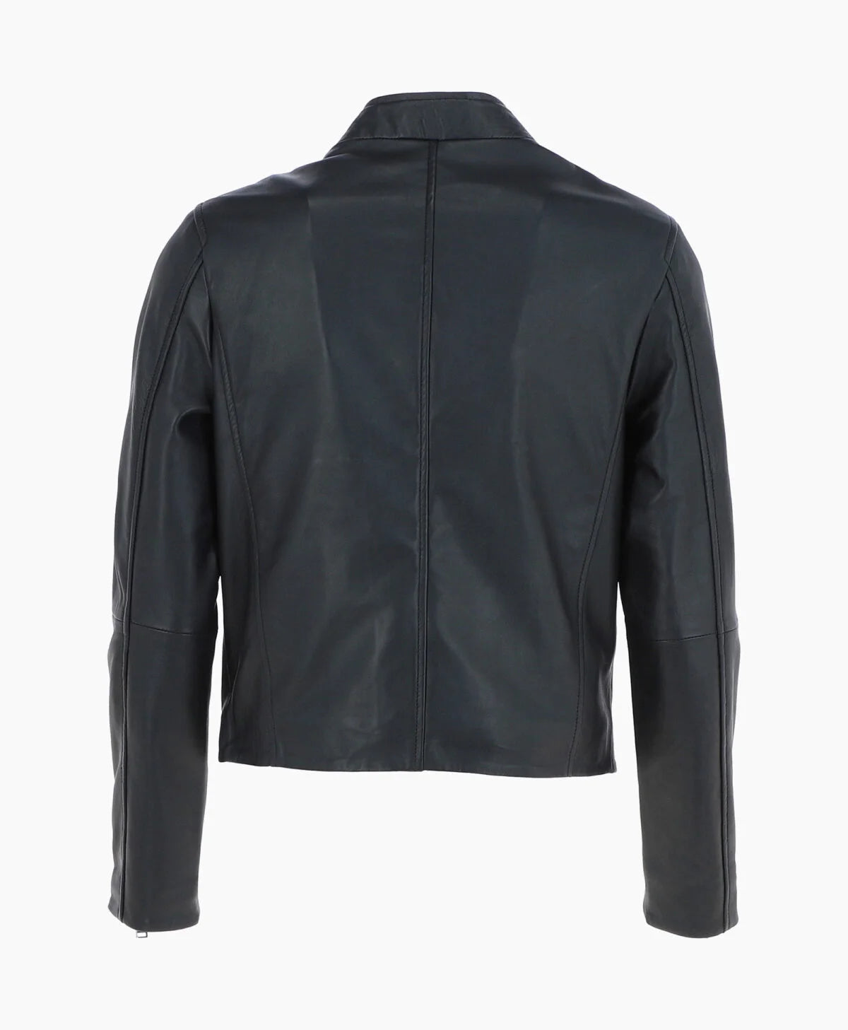 Leather Biker Jacket Black Logan