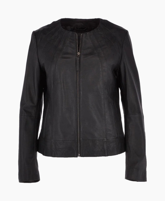 Leather Jacket Black Carmel