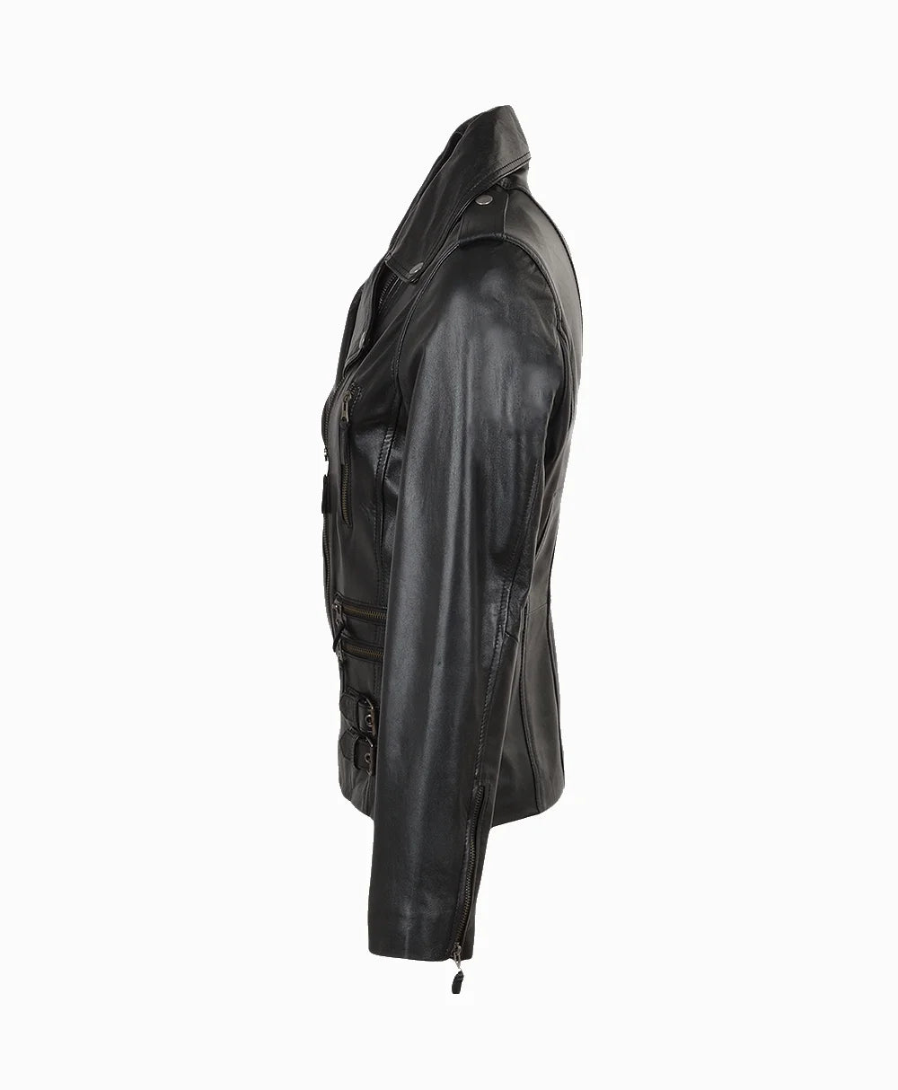 Leather Jacket Black Muncie
