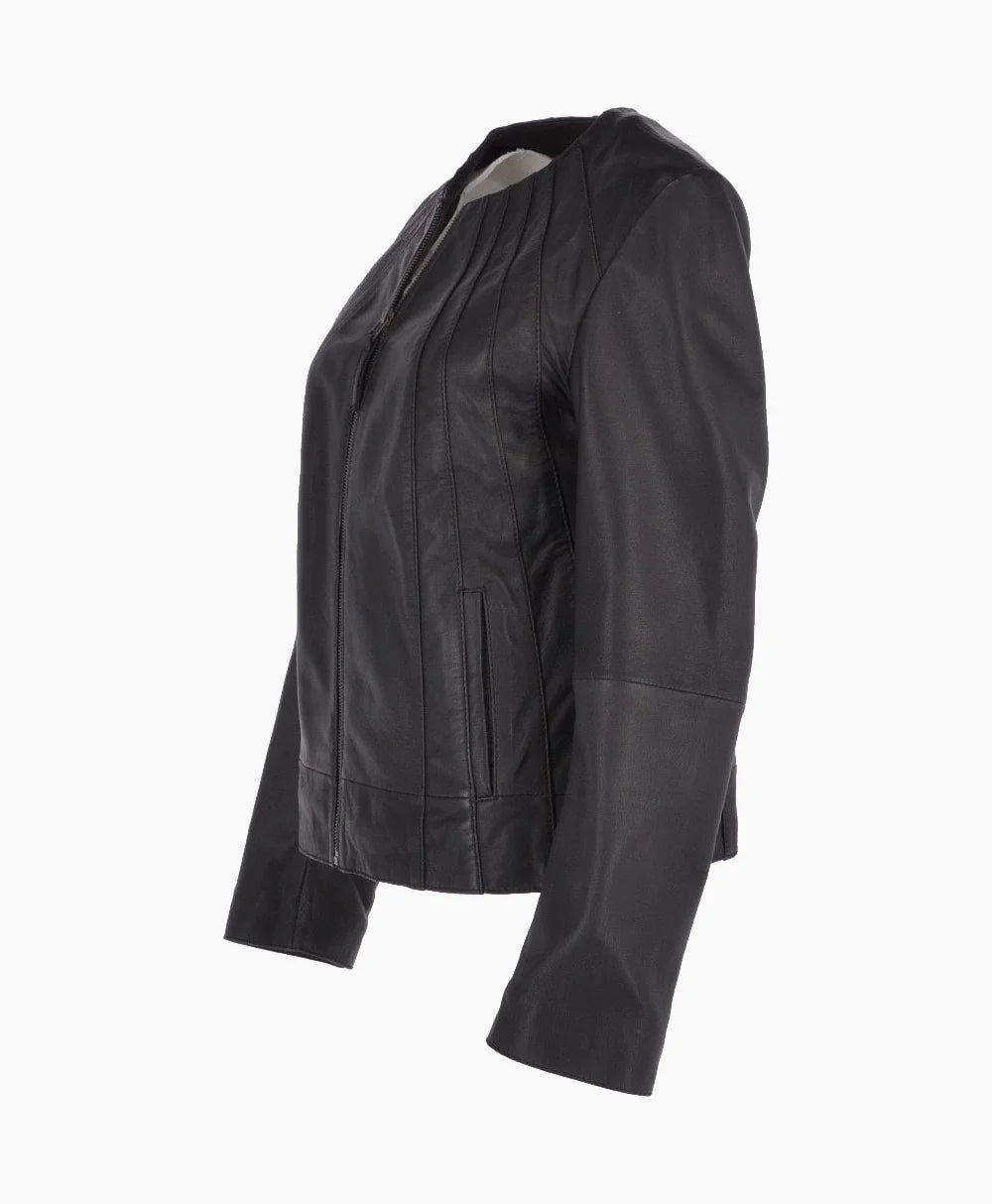 Leather Jacket Black Carmel