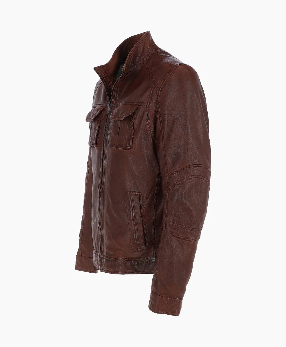 Leather Jacket Brown Austin