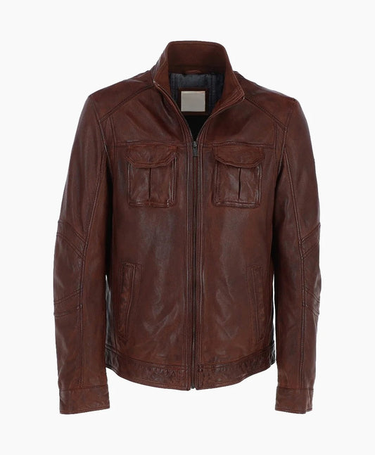 Leather Jacket Brown Austin