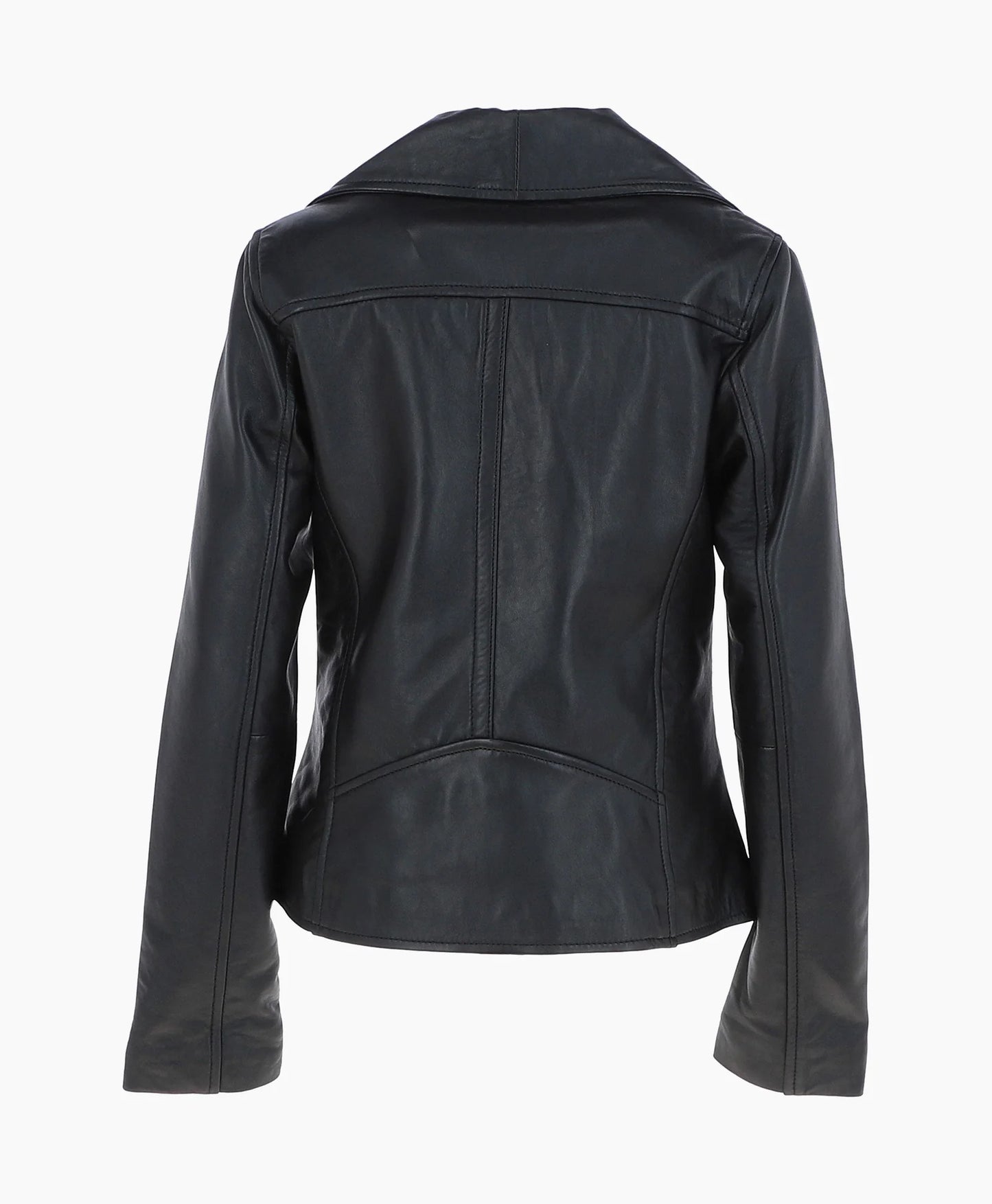 Leather Jacket Fashion Collar Black Shelby