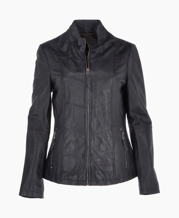 Leather Jacket Navy Ocala