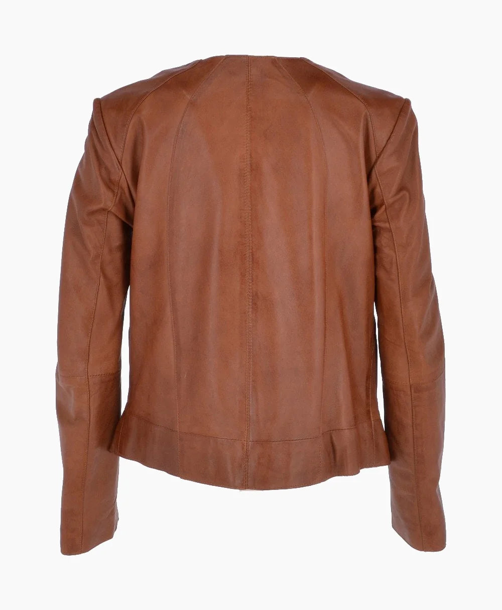 Leather Jacket Tan Carmel