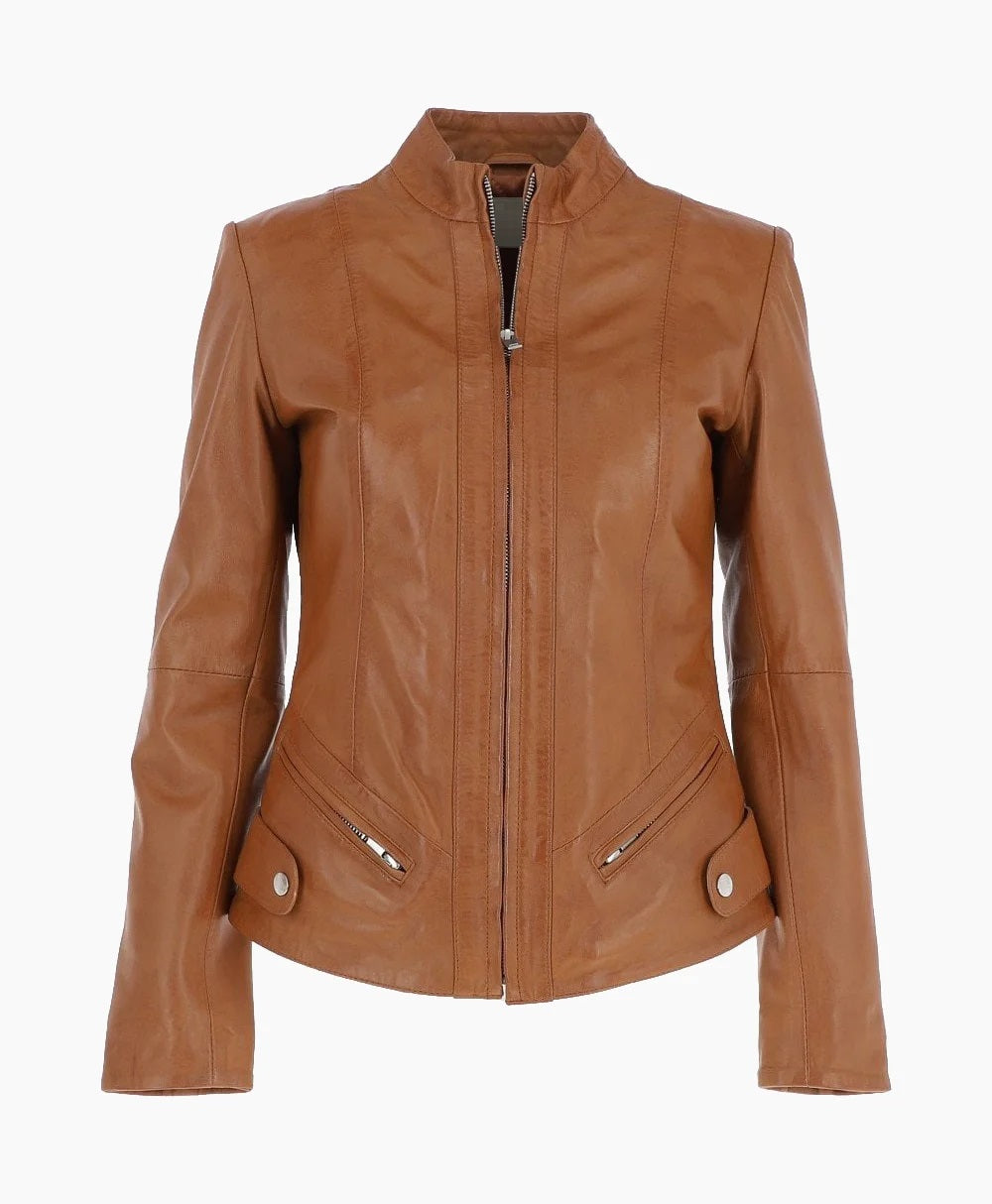 Leather Jacket Tan Amesbury