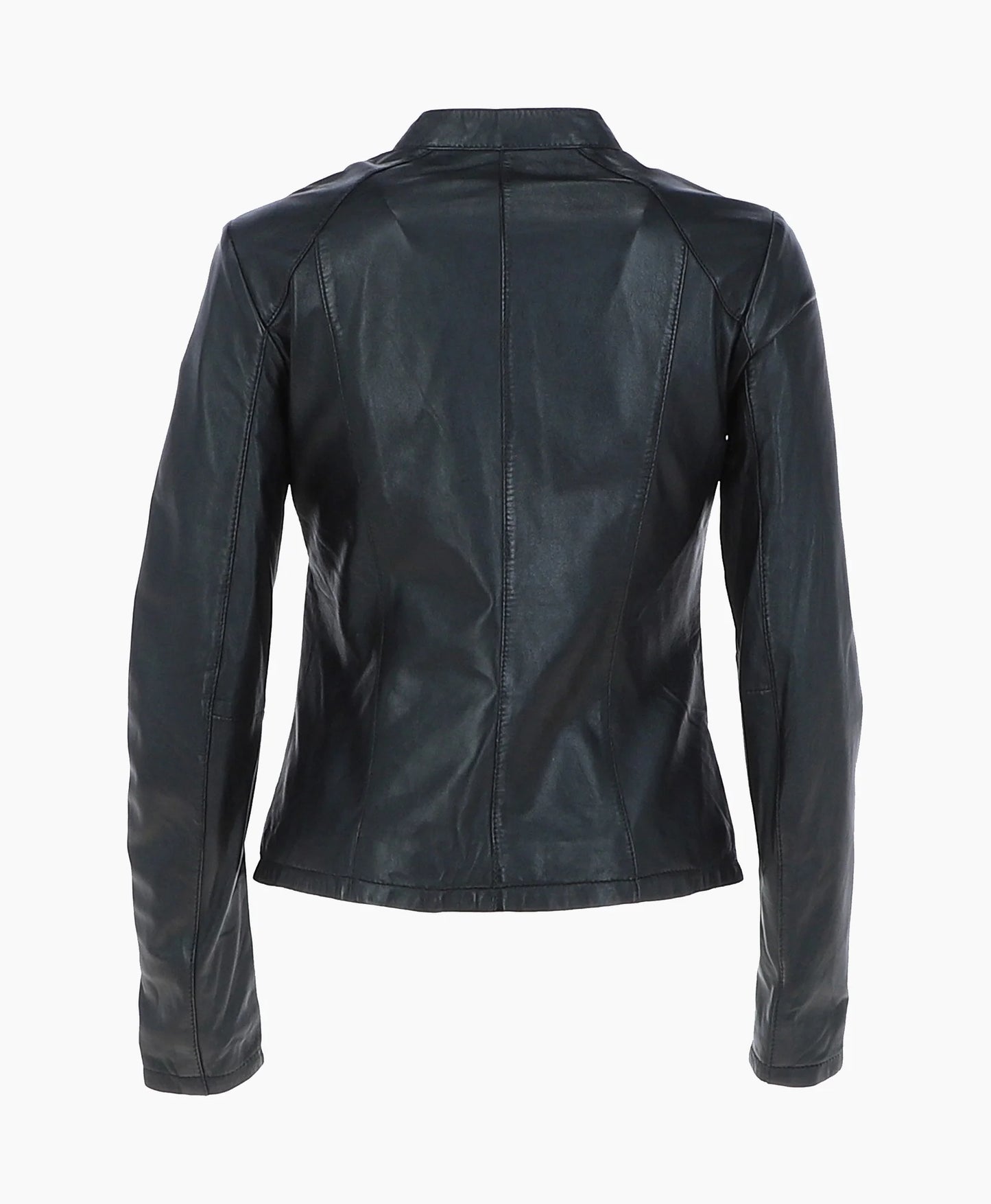 Leather Biker Jacket Black Cicero