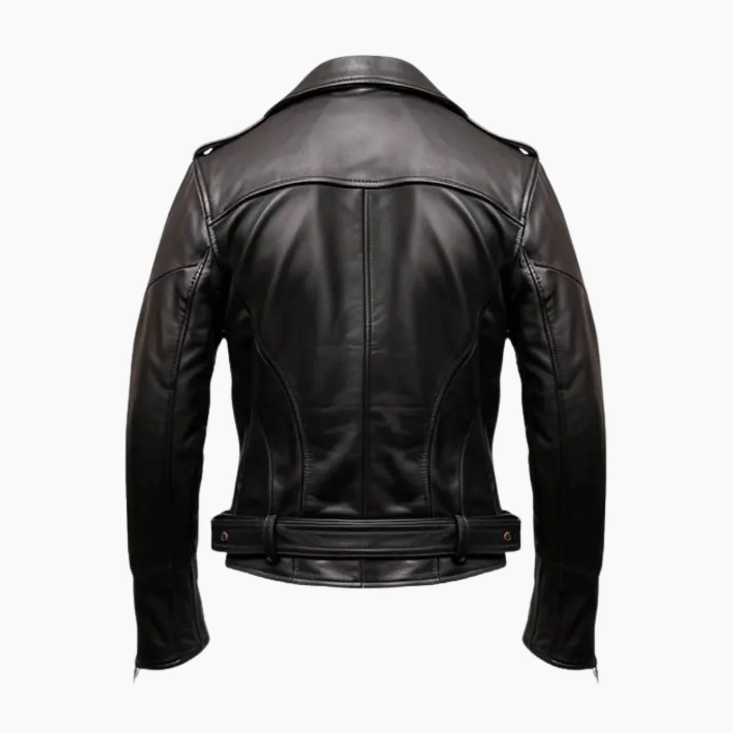Men’s Black Biker Genuine Leather Jacket