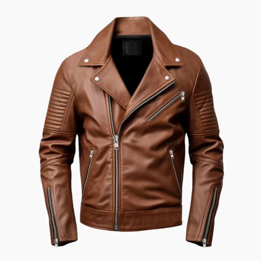 Men’s Brown Biker Leather Jacket