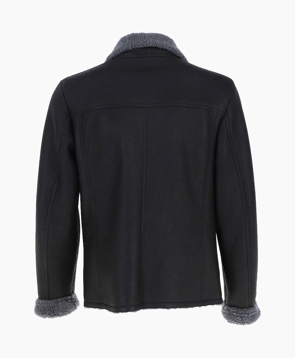 Sheepskin Pilot Jacket Black Vancouver