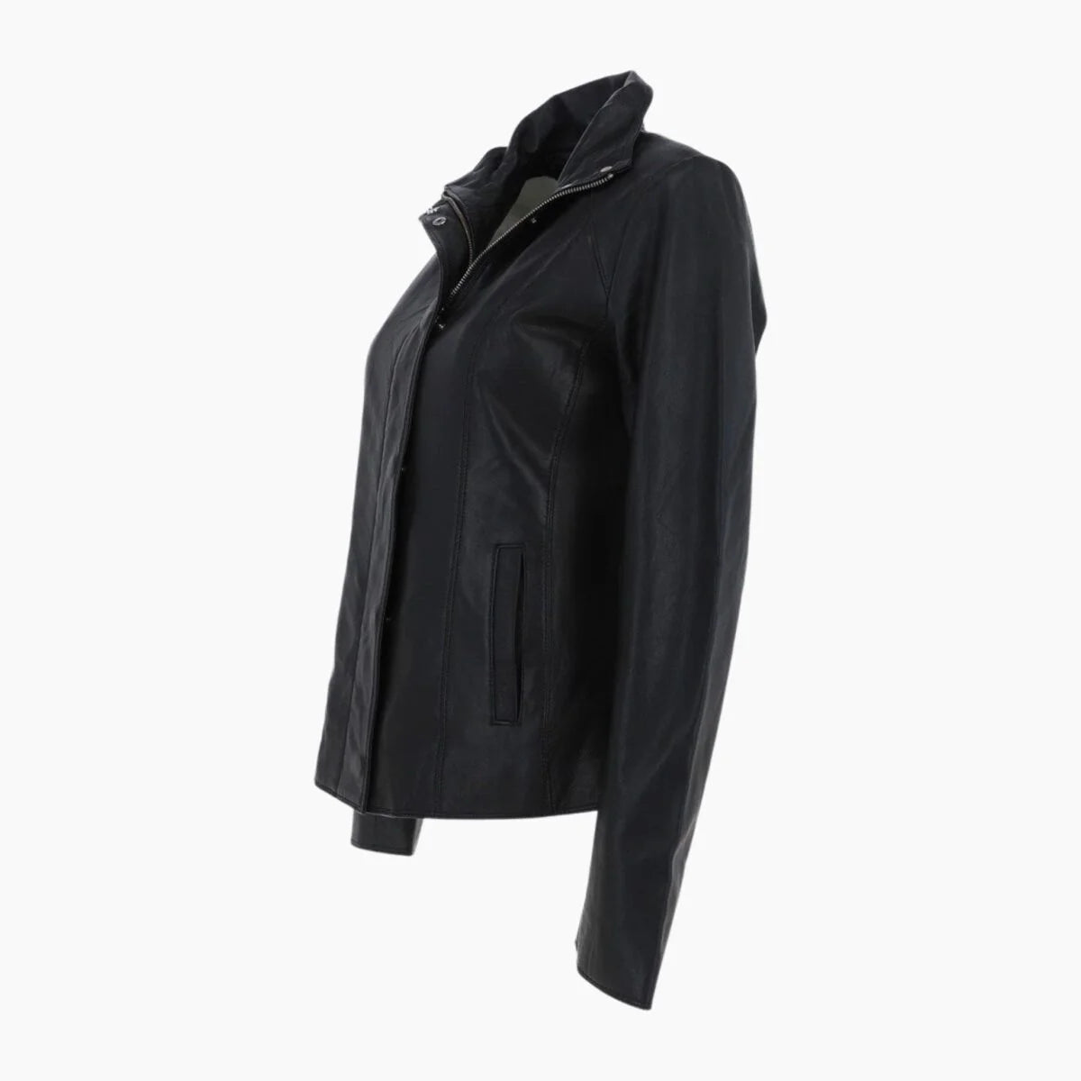 Womens Genuine Leather Jacket Black