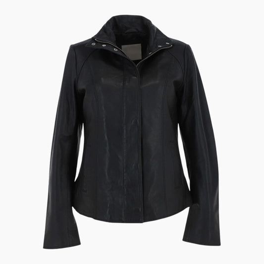 Womens Genuine Leather Jacket Black