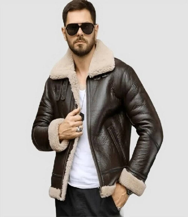 Men B3 Bomber Jacket for Shearling-Lined Vintage