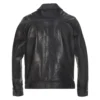 70s Unlined Waxy Cowhide Black Leather Delivery Jacket - Image 3